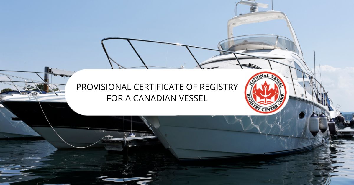 provisional Certificate of Registry