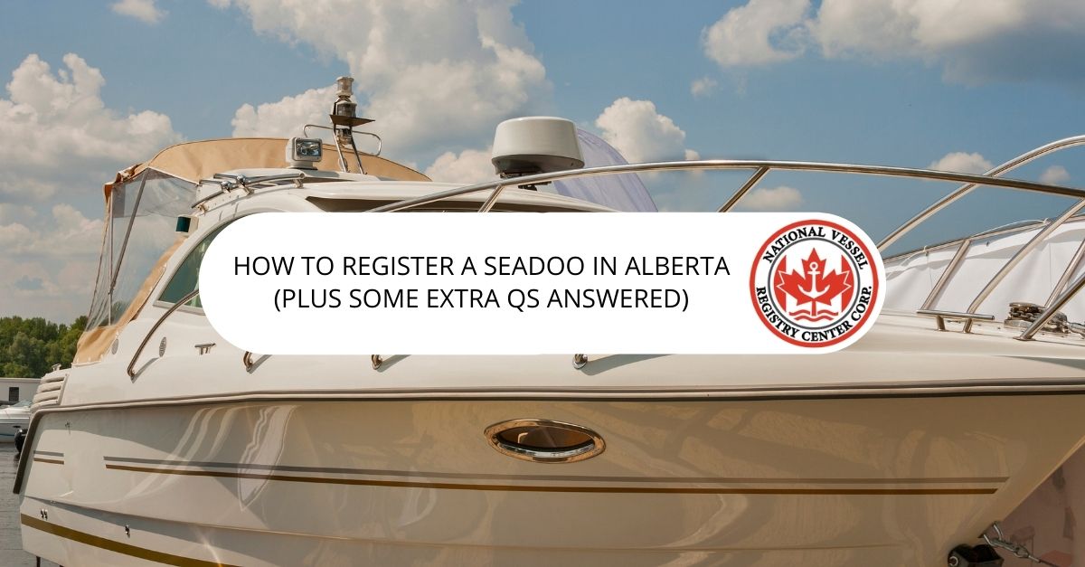 how to register a Seadoo in Alberta