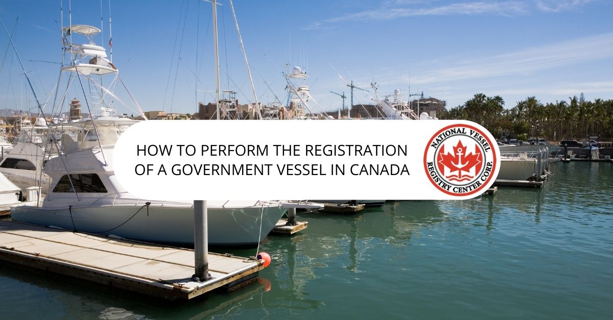 registration of a government vessel