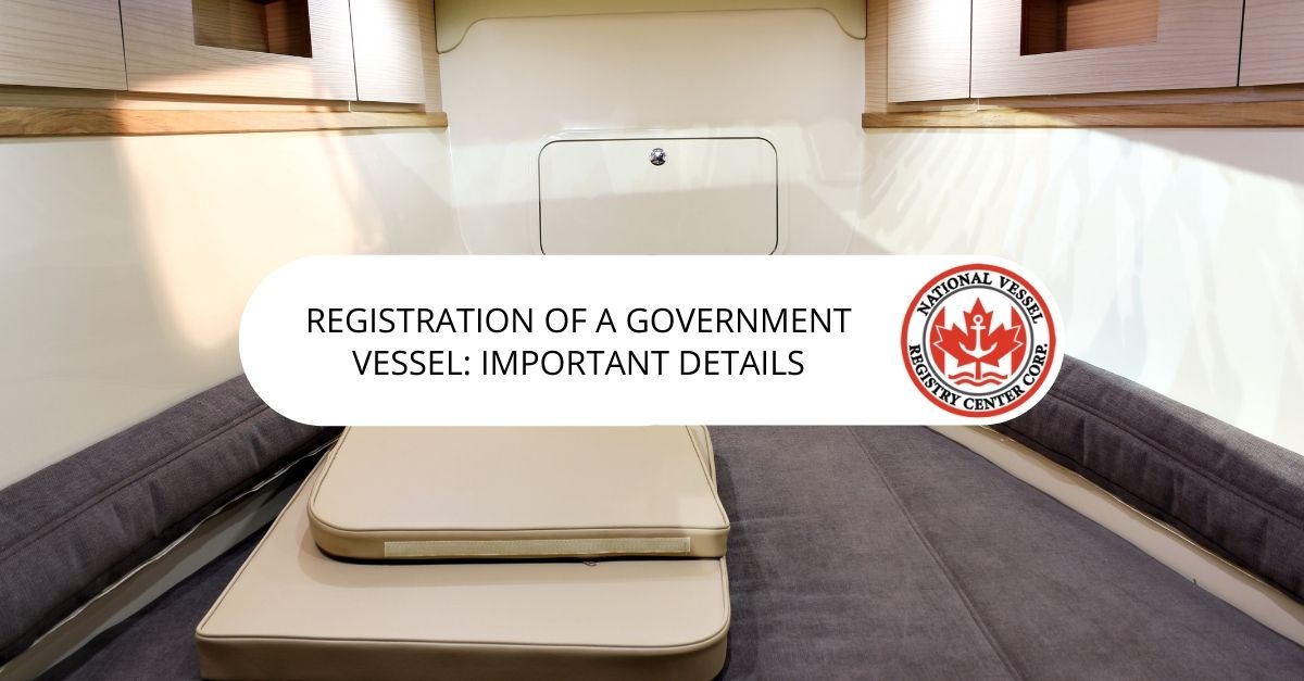 registration of a government vessel