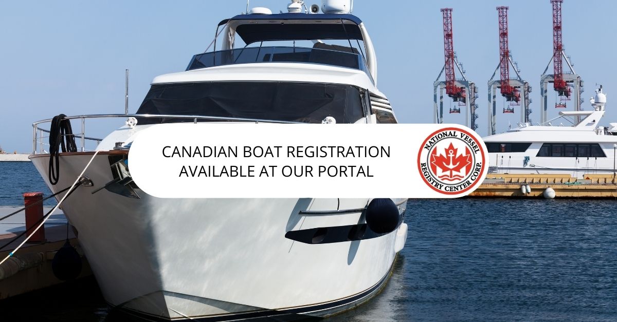 Canadian Boat Registration Available at Our Portal