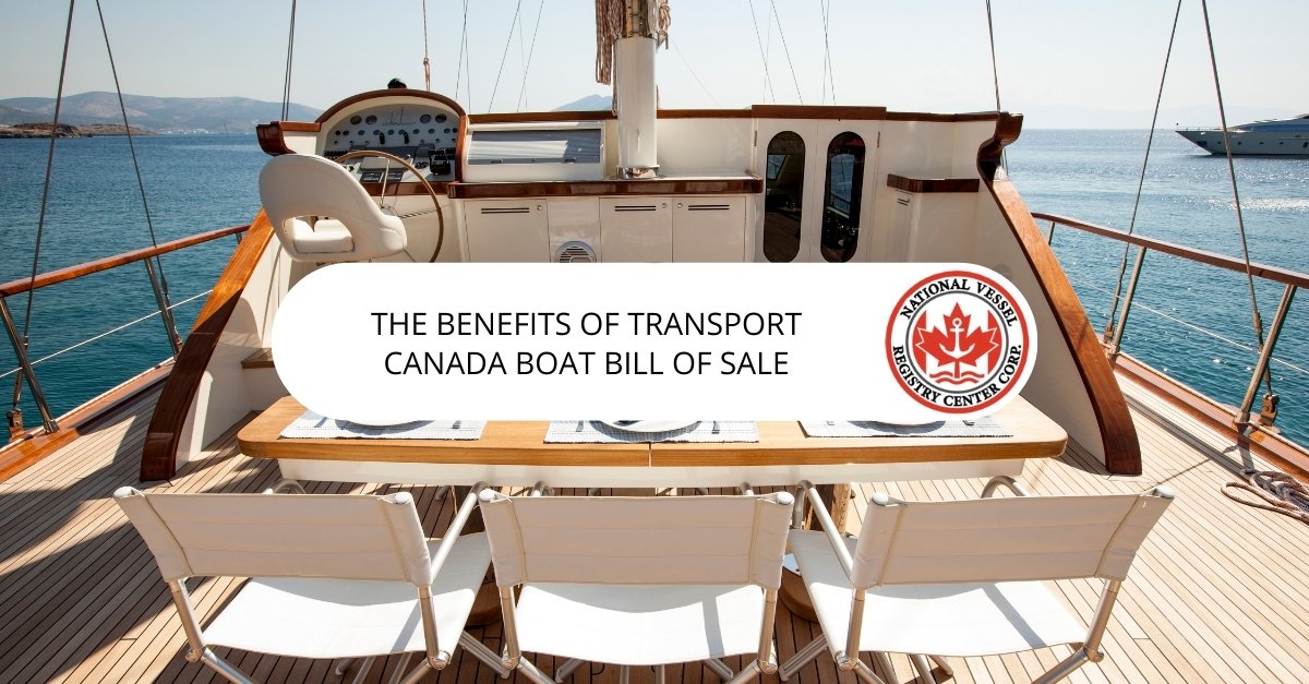 transport canada boat bill of sale