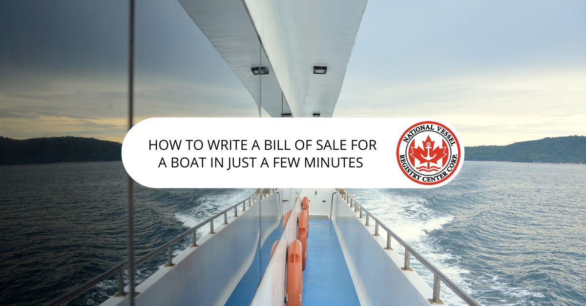 How to Write a Bill of Sale for Boat