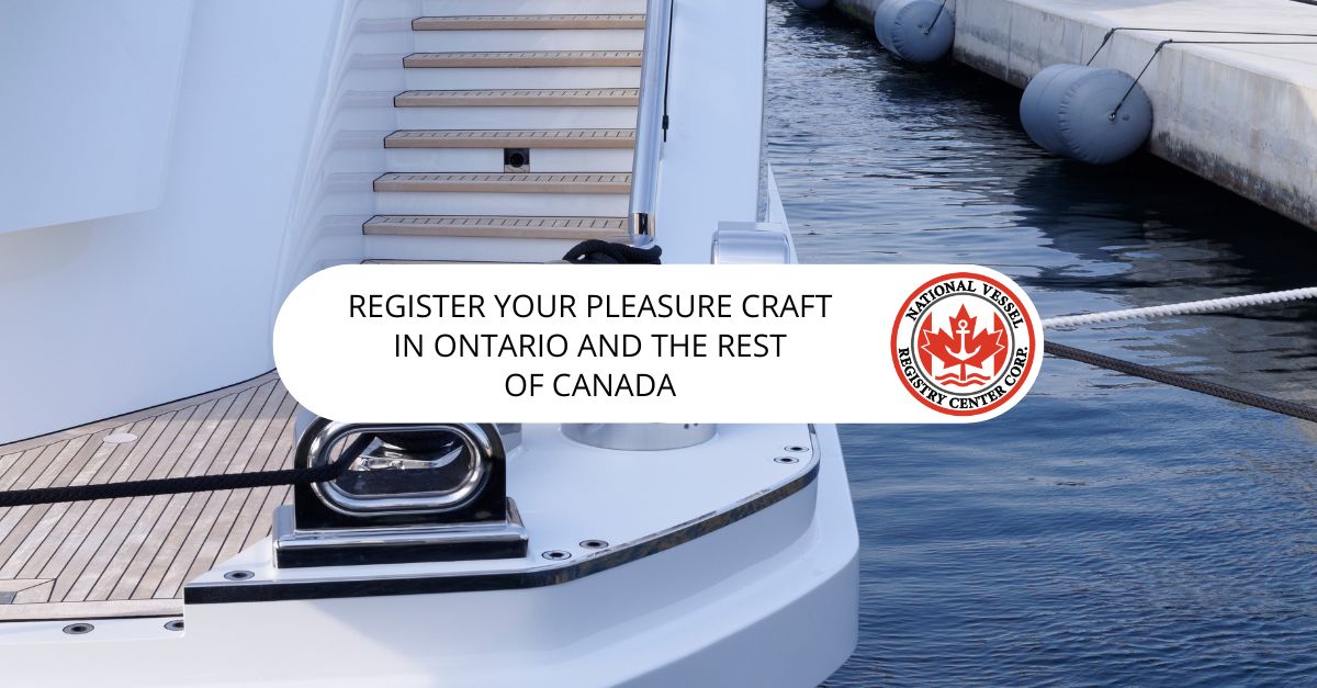 Register Your Pleasure Craft in Ontario