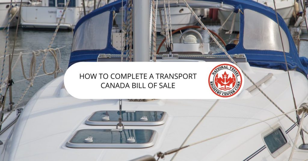 Transport Canada Bill of Sale