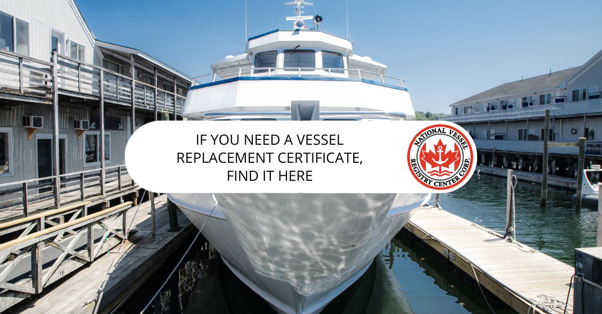 Vessel Replacement Certificate
