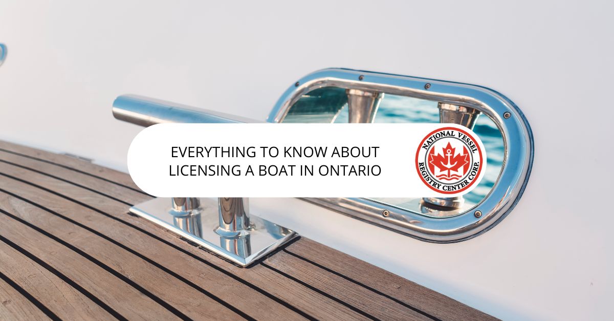 licensing a boat in Ontario