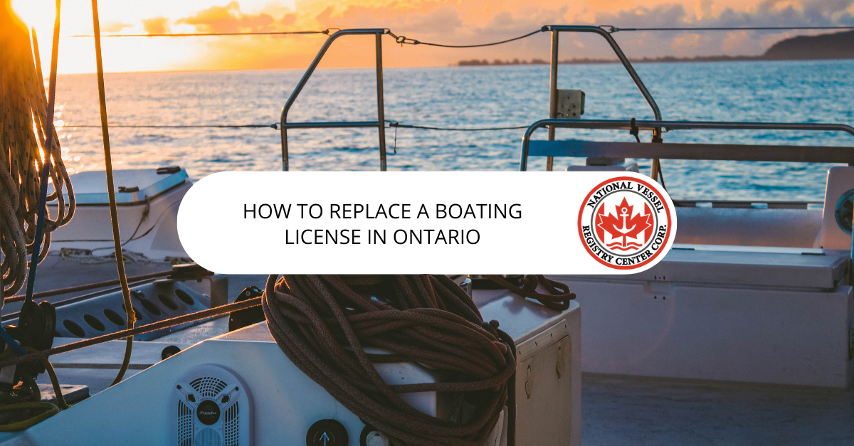 Replace boating License Ontario
