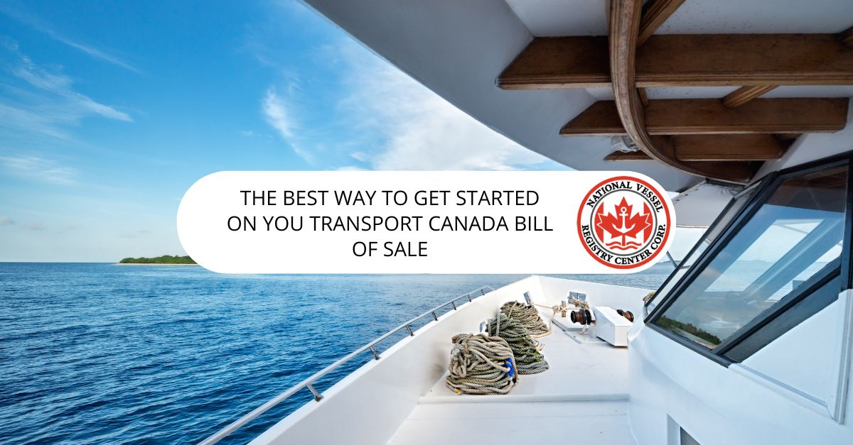 Transport Canada Bill of Sale Boat