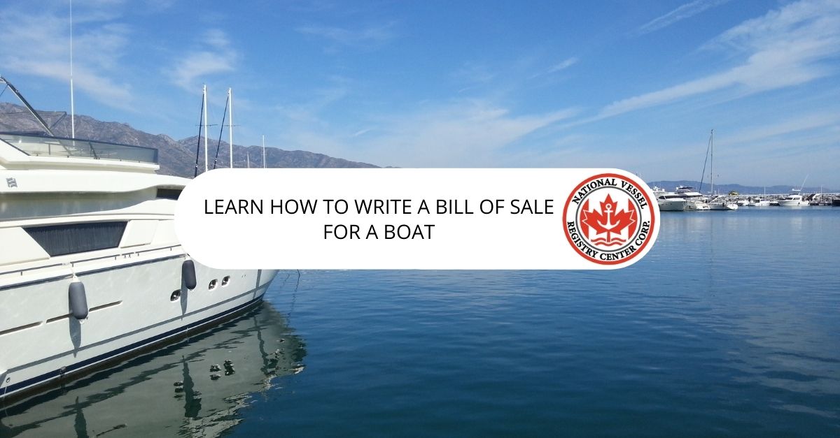 Bill of Sale for a Boat