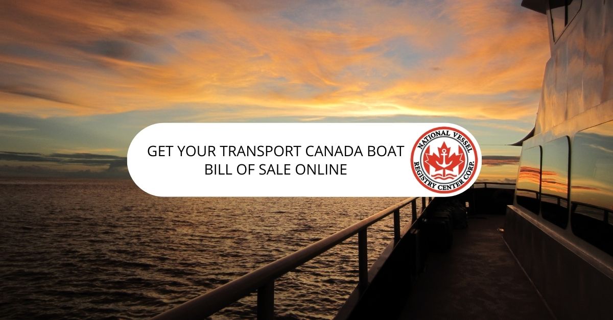 Transport Canada Boat Bill of Sale