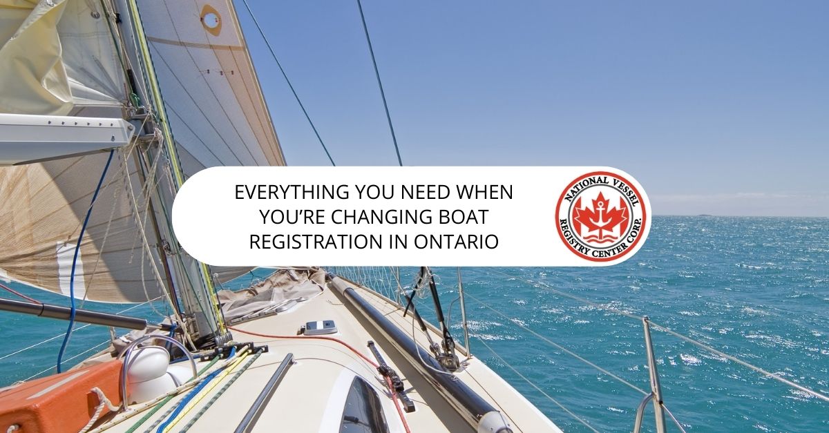 changing boat registration in Ontario