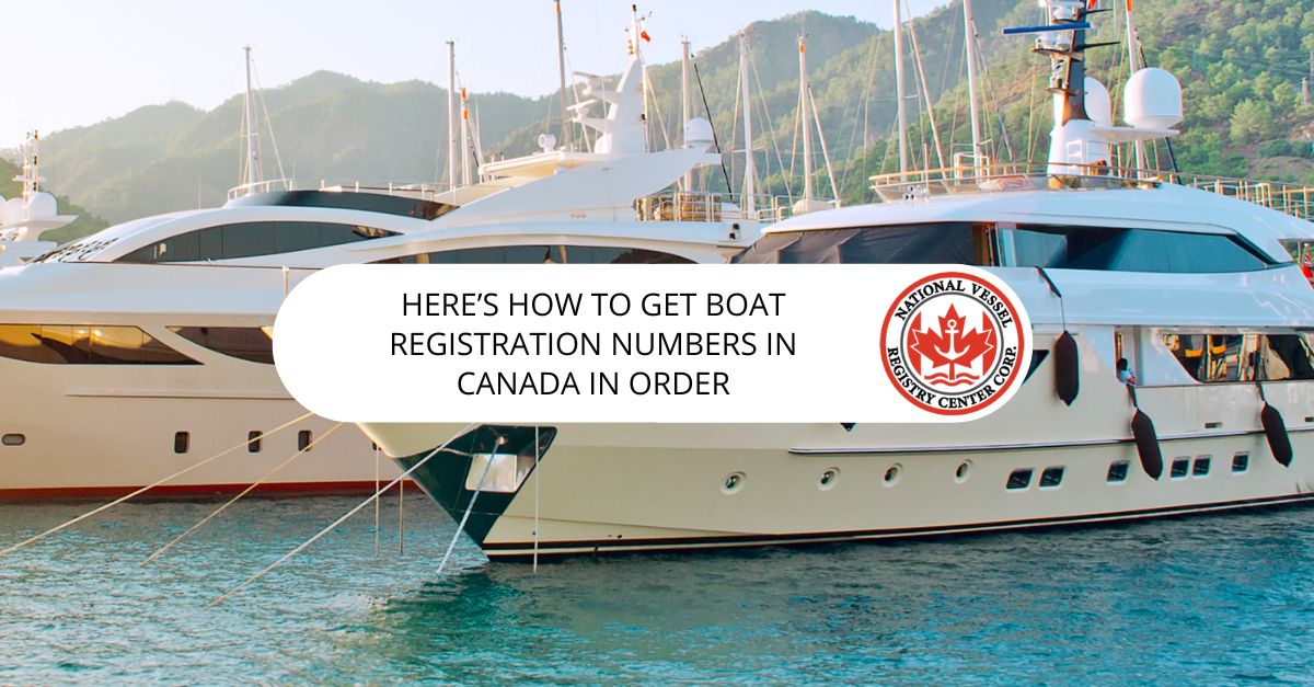 boat registration numbers in Canada