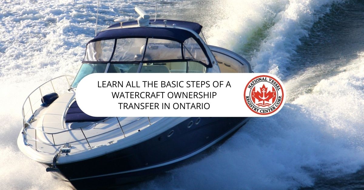 watercraft ownership transfer in Ontario