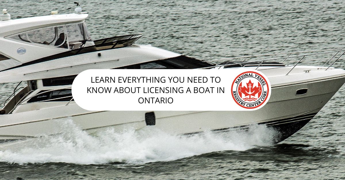 licensing a boat in Ontario