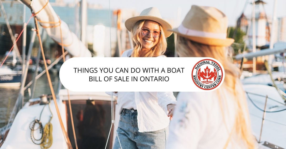 Boat Bill Of Sale in Ontario