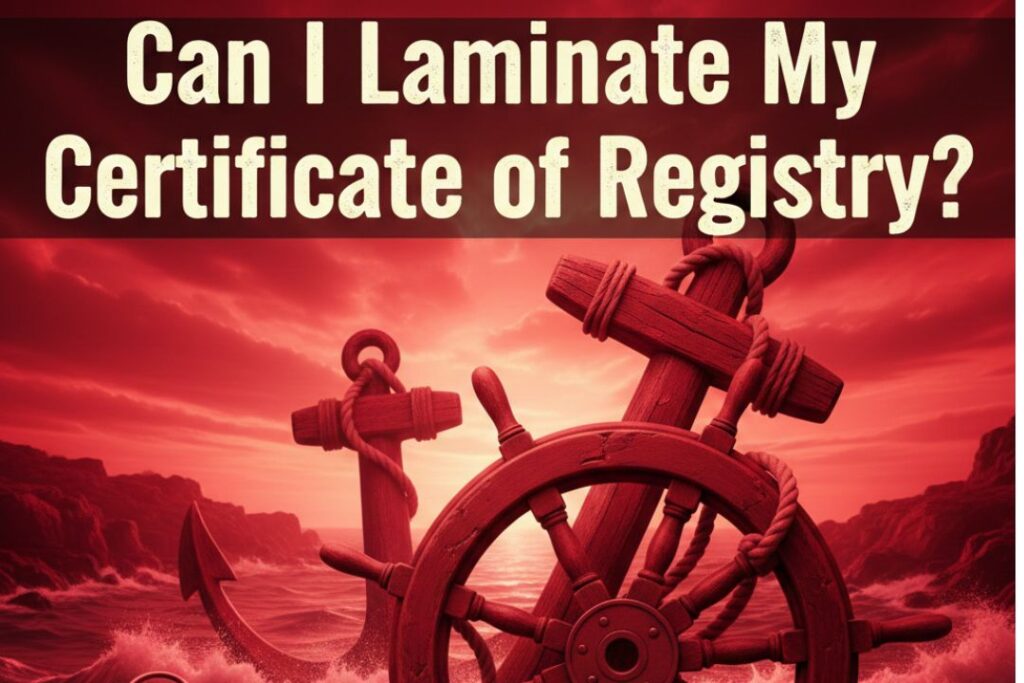 Can I Laminate My Certificate of Registry?