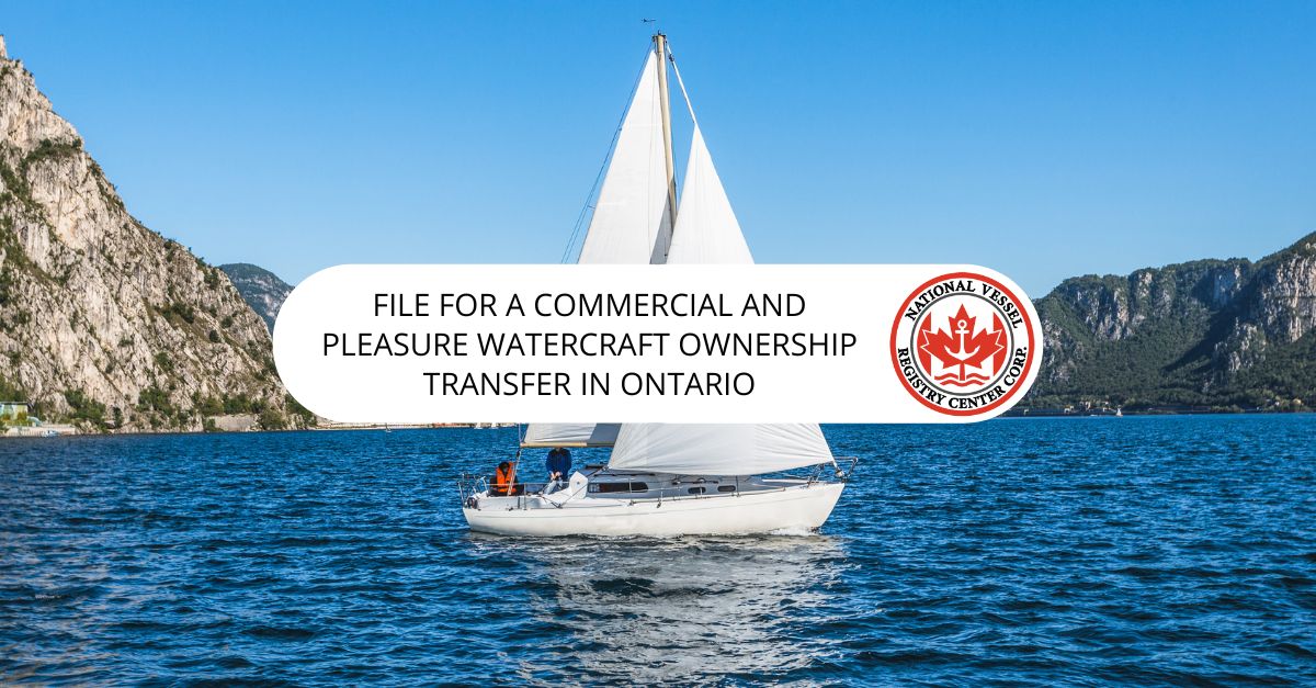 watercraft ownership transfer in Ontario