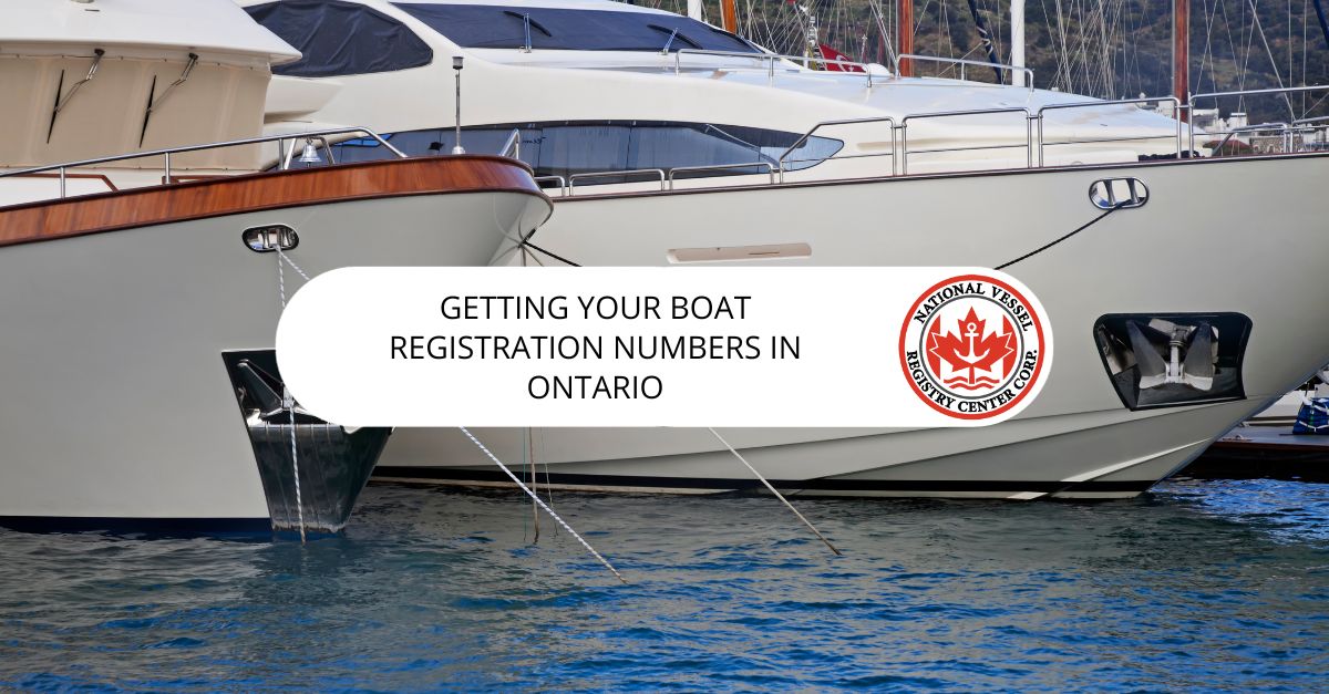 boat registration numbers ontario