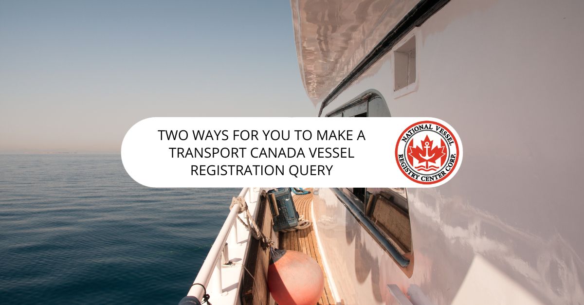 Transport Canada Vessel Registration Query