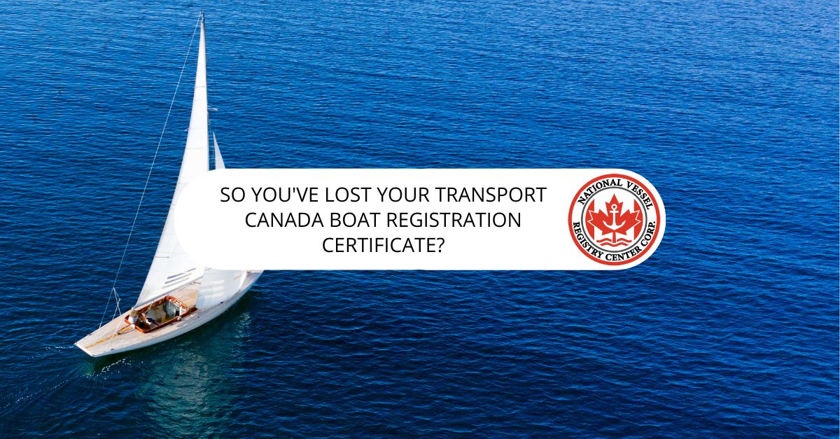 Transport Canada Boat Registration