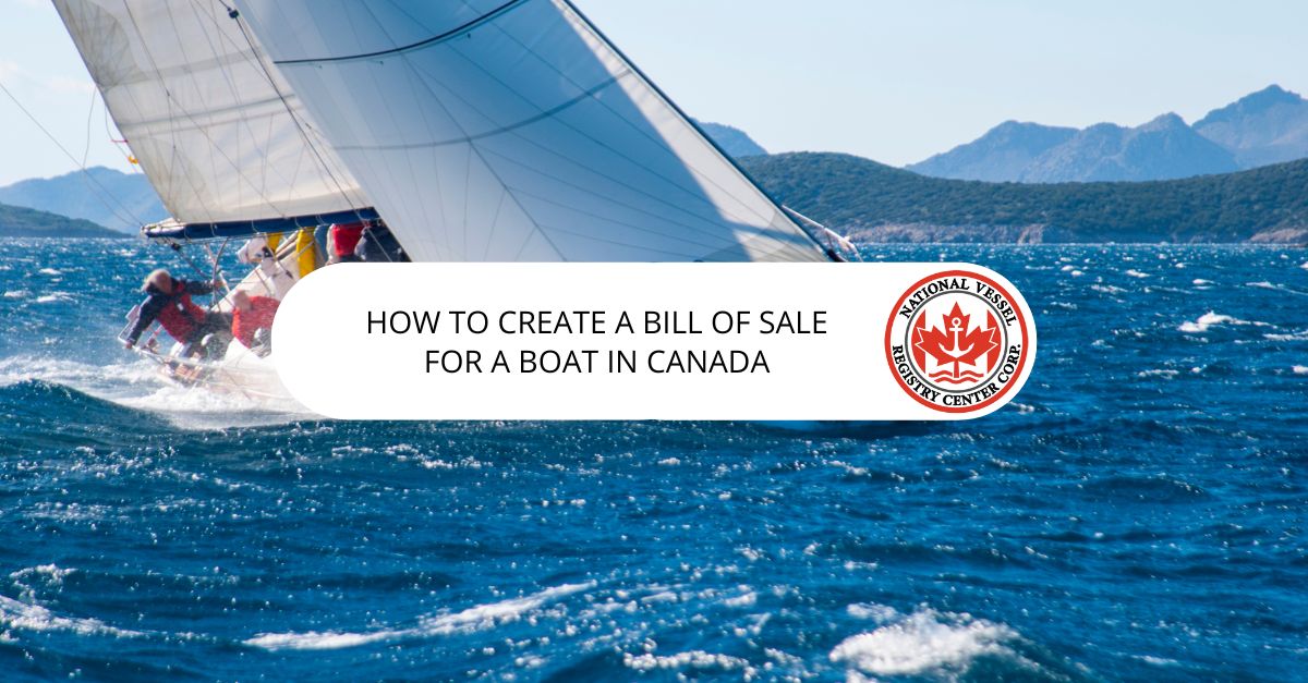 how to create a bill of sale for a boat