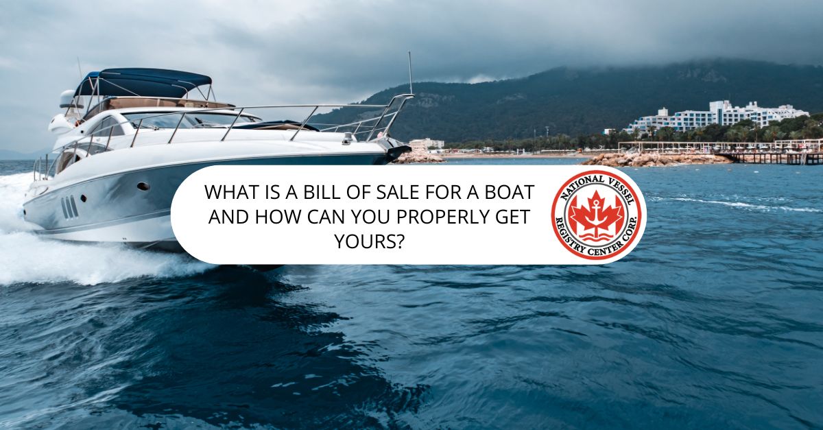 what is a bill of sale for a boat