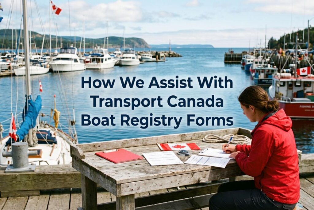 How We Assist With Transport Canada Boat Registry Forms
