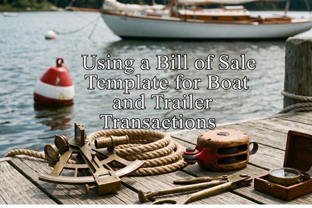 Using a Bill of Sale Template for Boat and Trailer Transactions