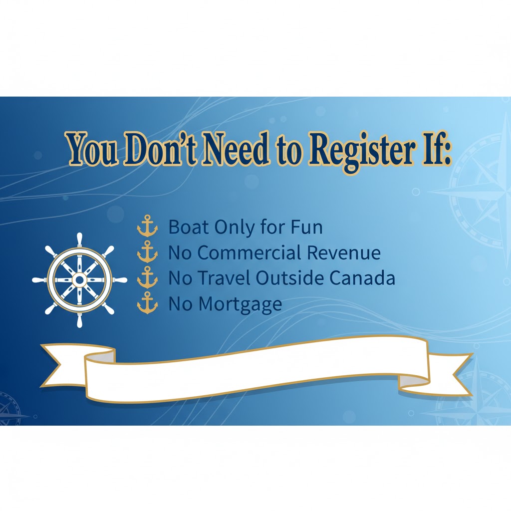 Reasons That Owners May Not Need Boat Registration in Canada