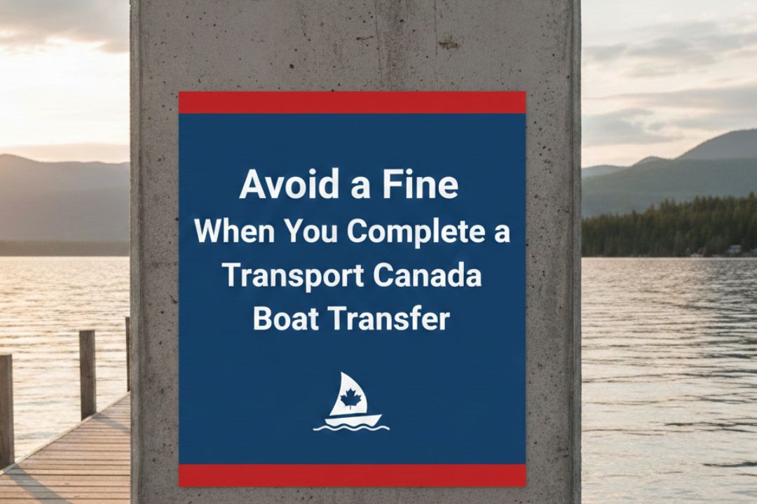 Avoid a Fine When You Complete a Transport Canada Boat Transfer